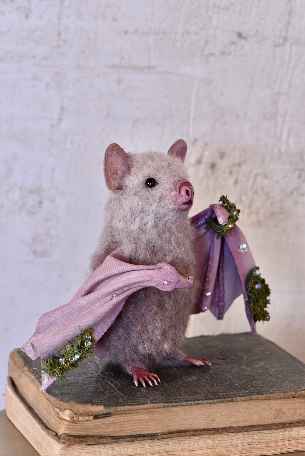 Moss Bat Spirit II - OOAK by Joanne Hawthorn
