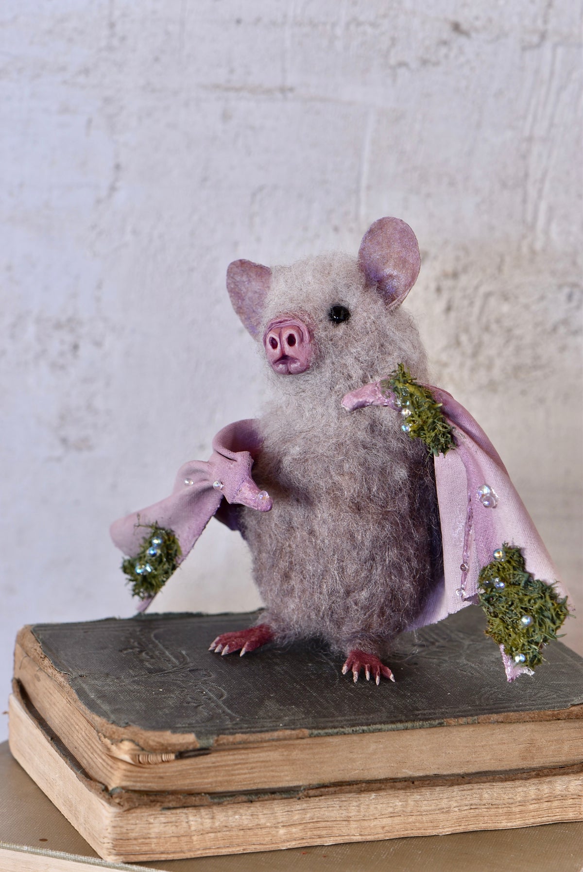 Moss Bat Spirit II - OOAK by Joanne Hawthorn