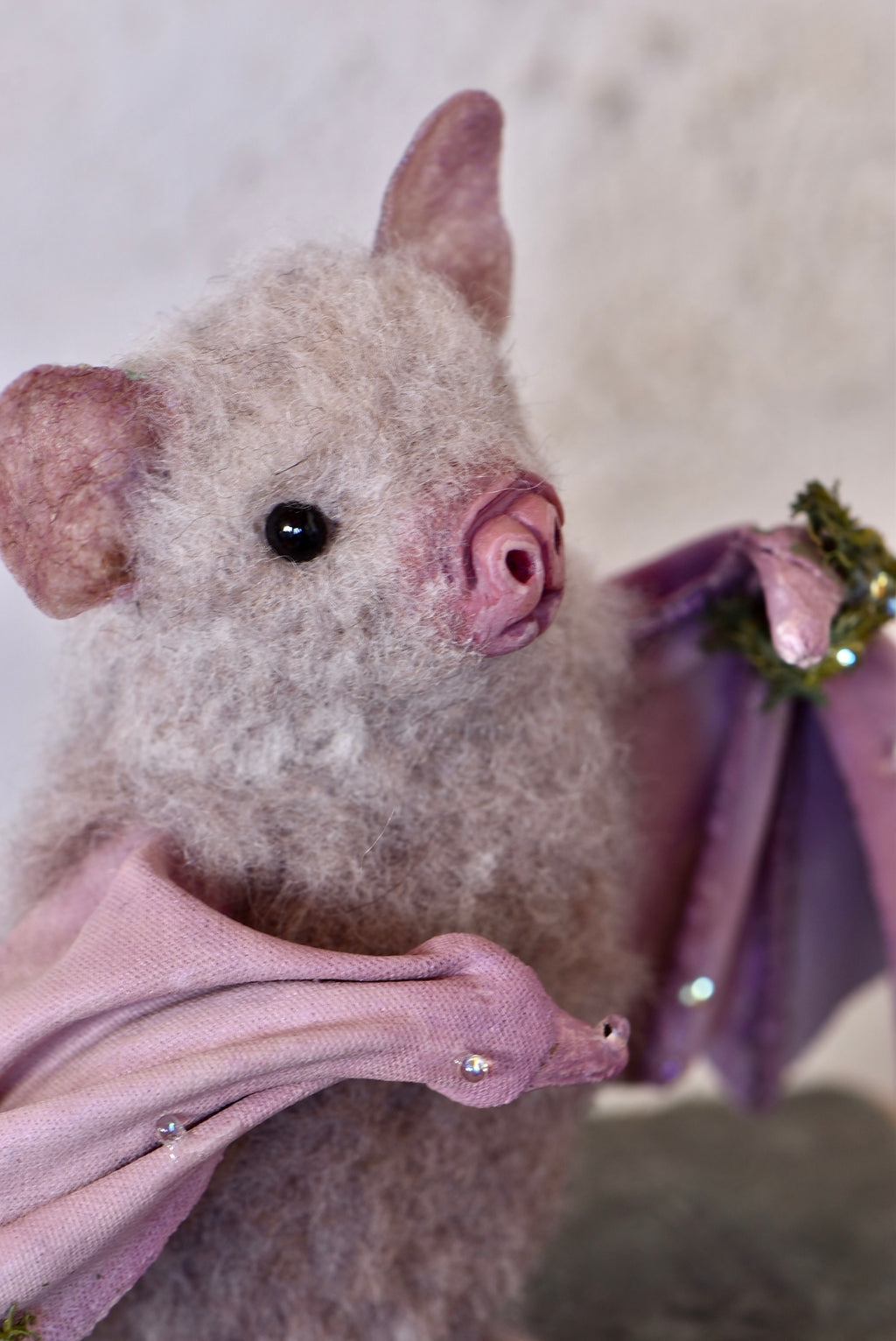 Moss Bat Spirit II - OOAK by Joanne Hawthorn