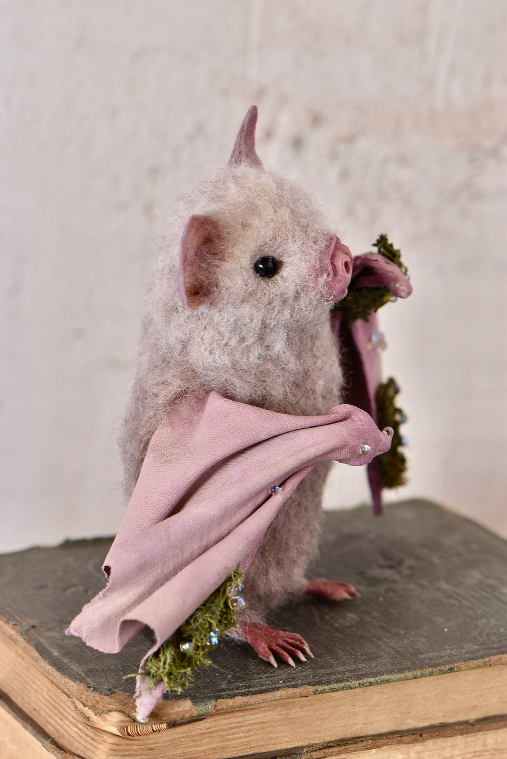 Moss Bat Spirit II - OOAK by Joanne Hawthorn