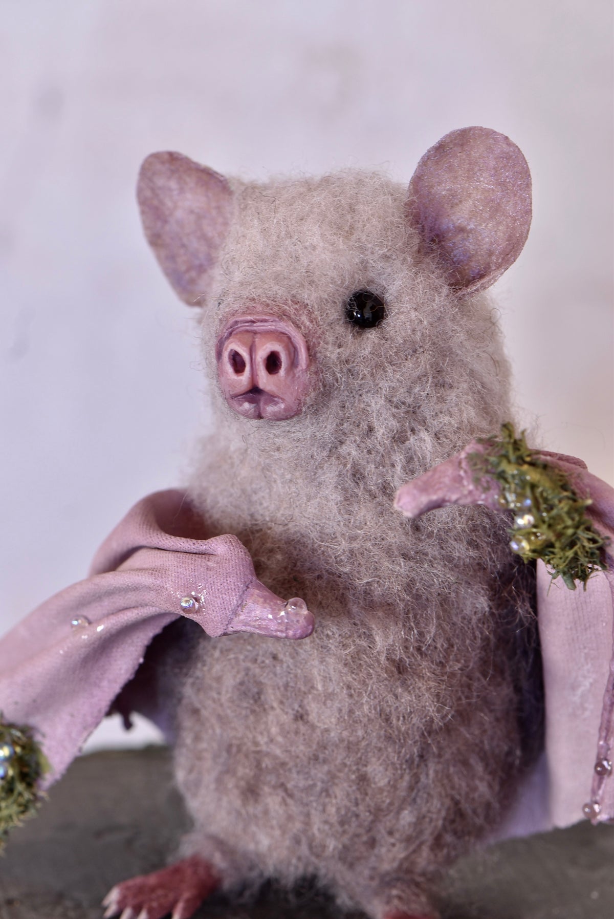 Moss Bat Spirit II - OOAK by Joanne Hawthorn