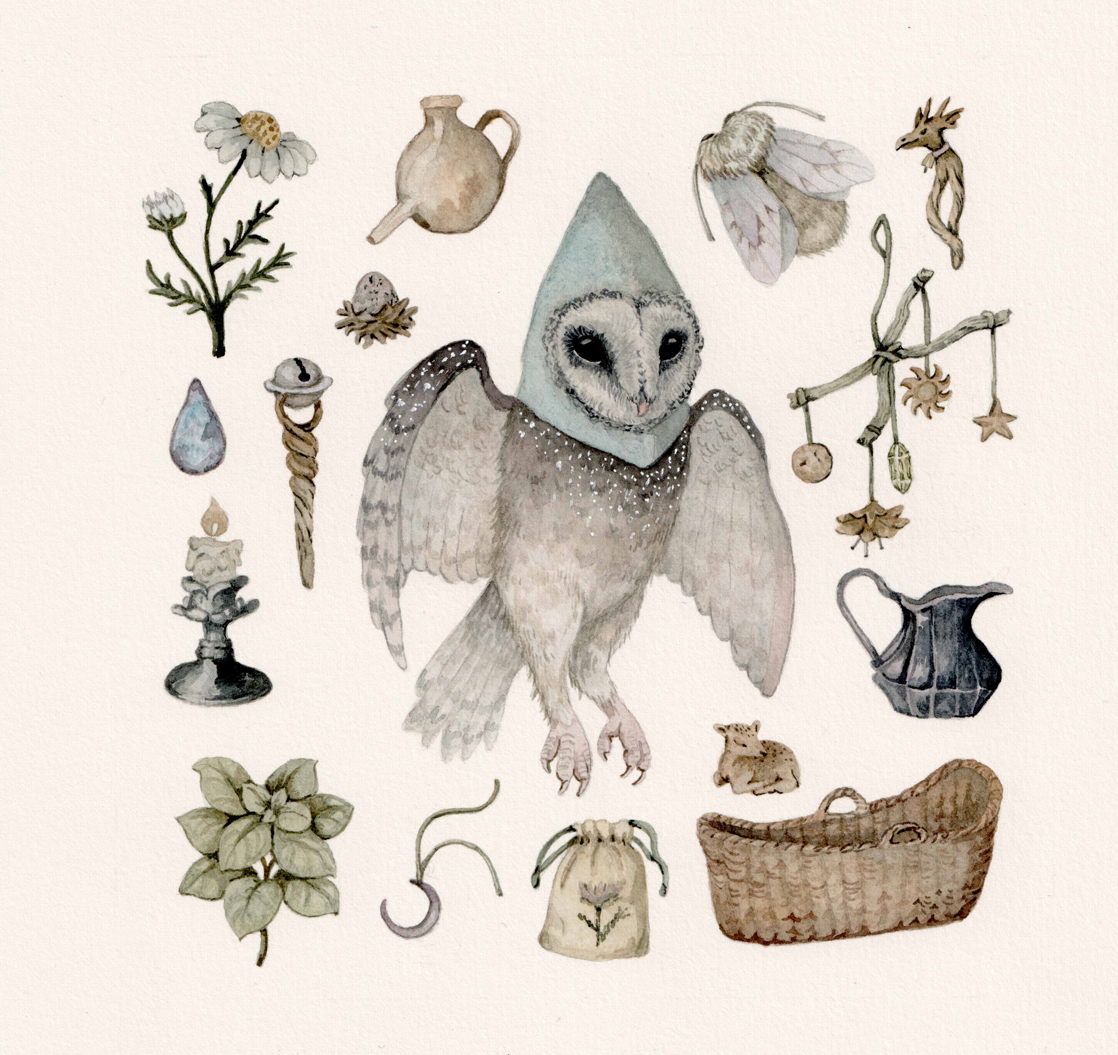 “The Godmother” - Original Watercolor Illustration