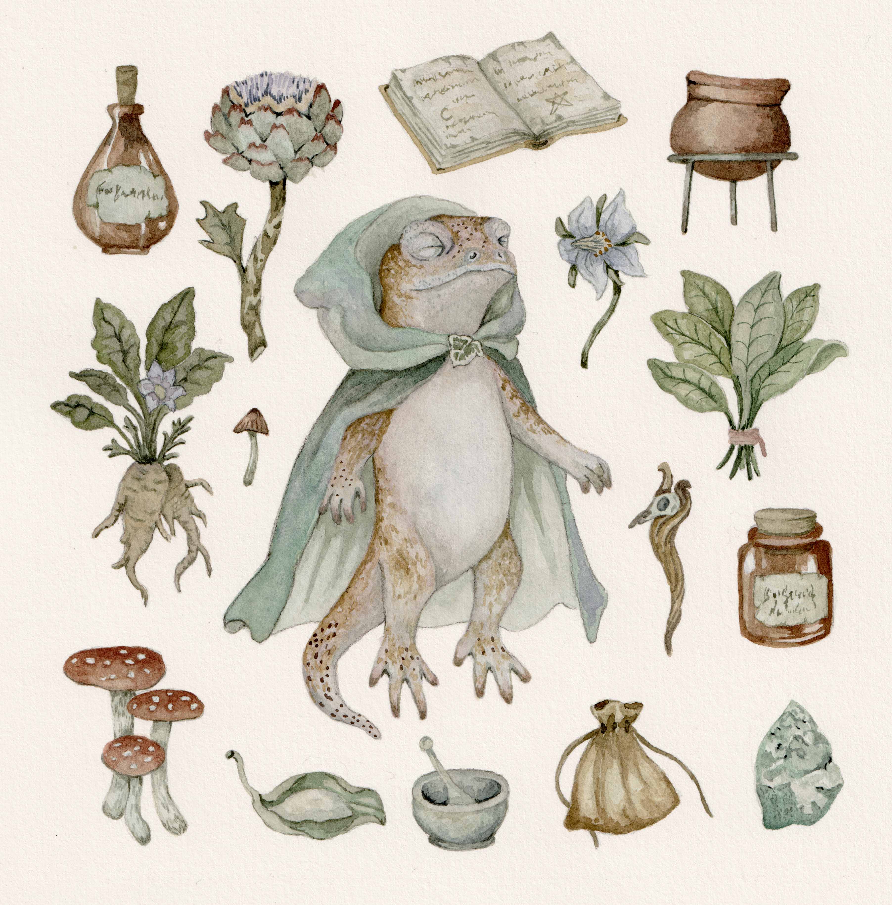 “The Healer” - Original Watercolor Illustration