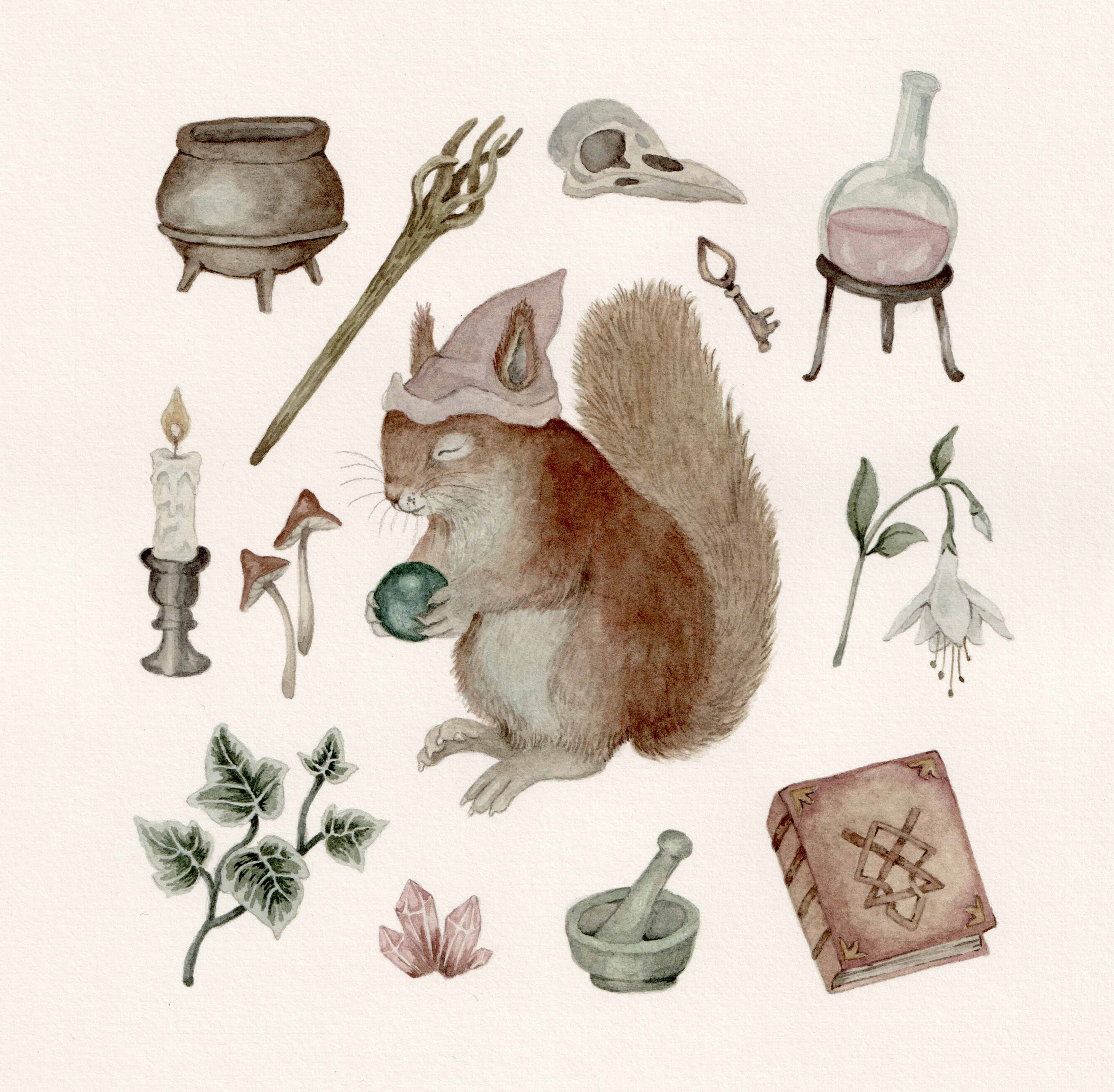 “The Sorcerer” - Original Watercolor Illustration